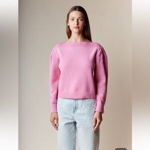 465. Boatneck Knit Sweater Pink